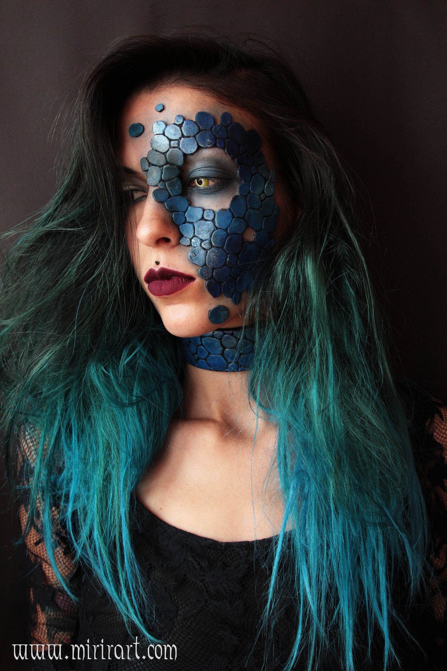 Elemental Dragon half Mask
